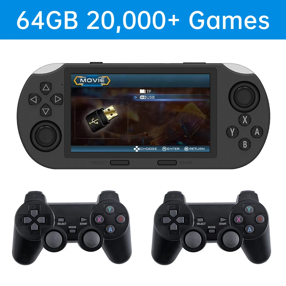 SF3000 4.5 Inch IPS Screen Portable Handheld Game Player Retro Video Game Console Built-in 20000+ Games for PS1/GBA/SFC